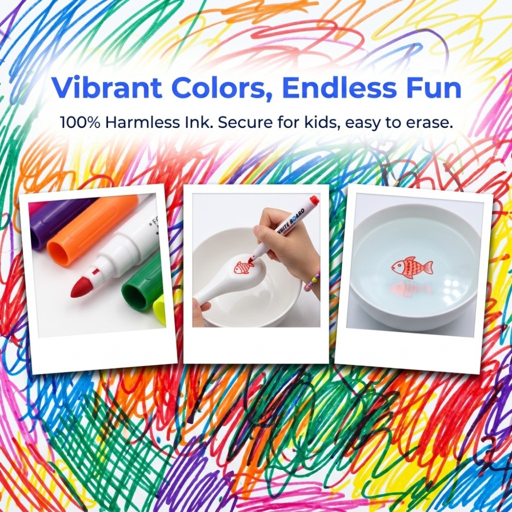 12PCS Water Floating Water Flo - Whiteboard Marker Set ulasan dan harga