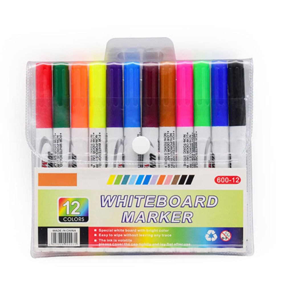 12PCS Water Floating Water Flo - Whiteboard Marker Set ulasan dan harga
