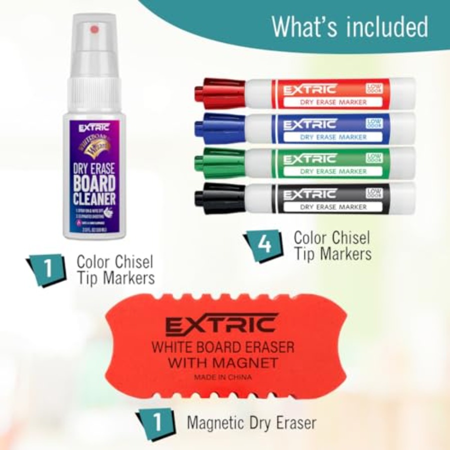 Dry Erase Markers Set, 4 White - Whiteboard Marker Set ulasan dan harga