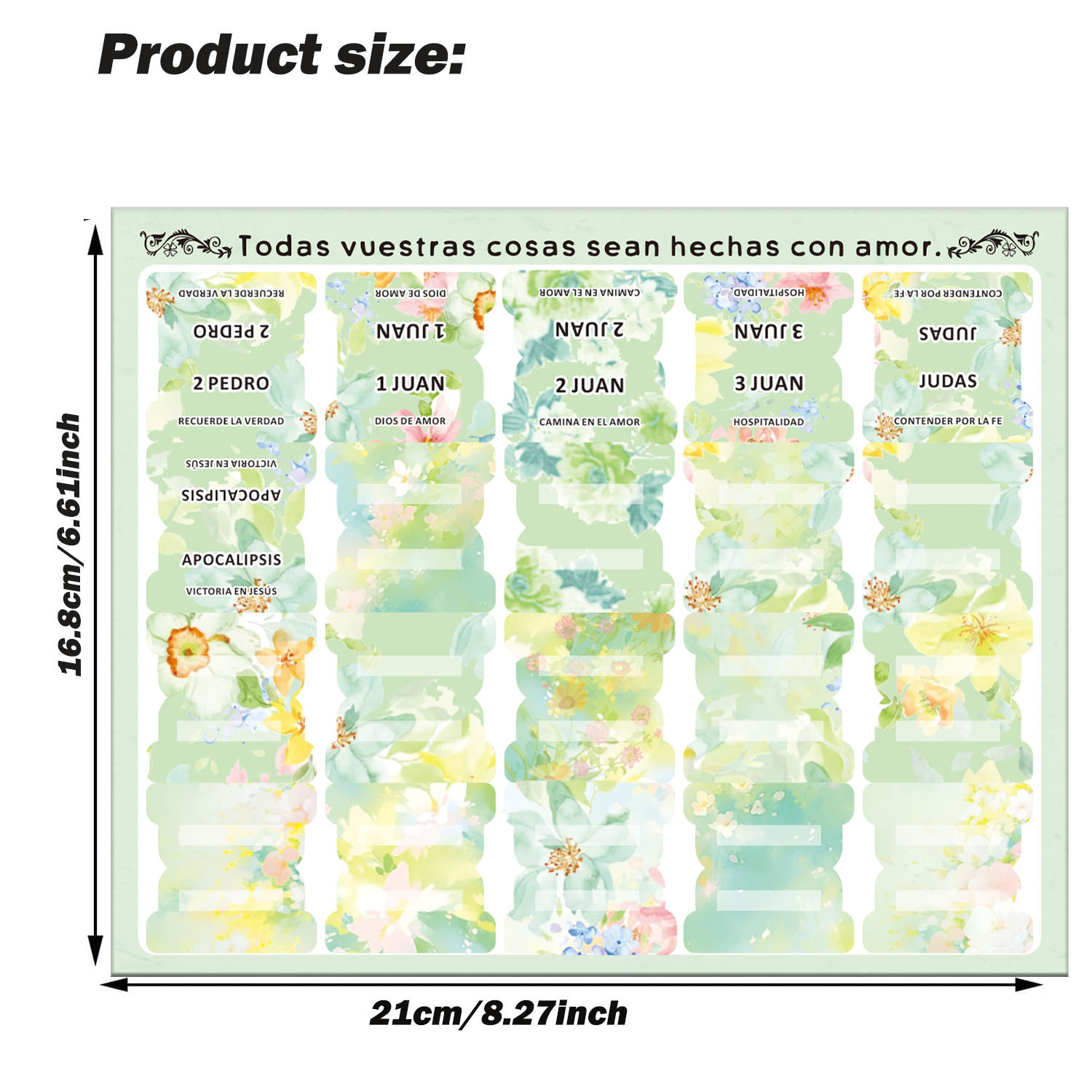 80pcs Spanish Bible Tabs-Soul  - Index Tab Divider ulasan dan harga