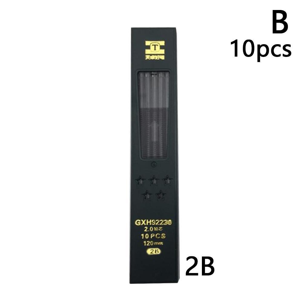 Hot 10Pcs/Box 2mm 2B HB Black  - Mechanical Pencil Lead ulasan dan harga