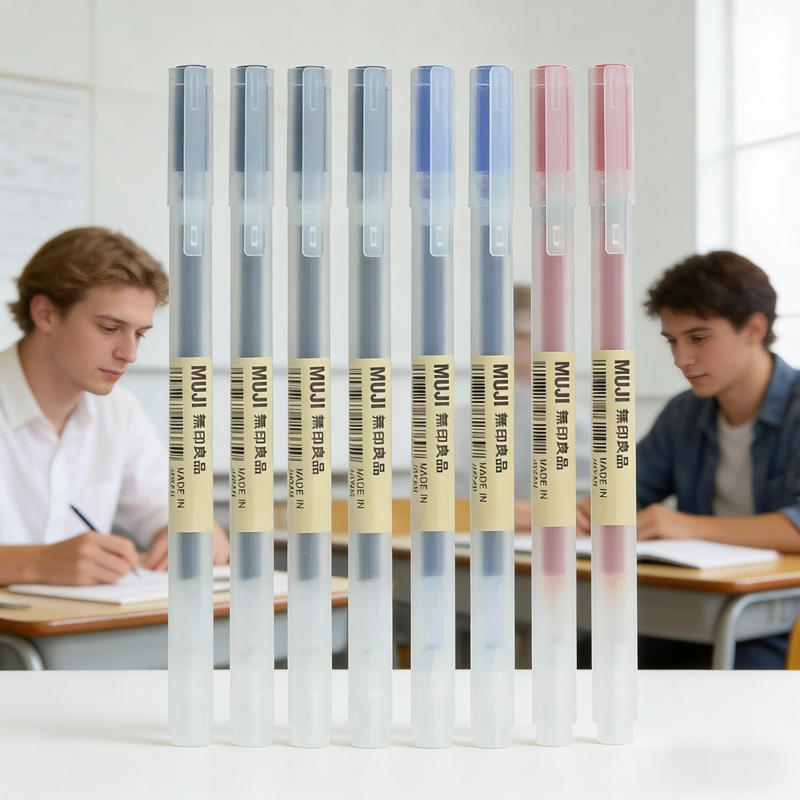 6/8Pcs MUJIs Ballpoint Pen Set - Muji Stationery Gel Pen ulasan dan harga