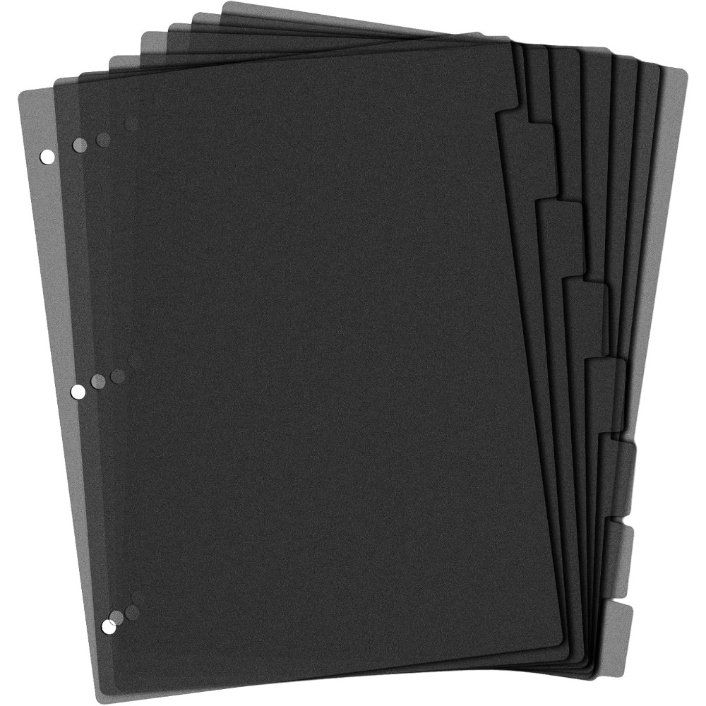 8 Tab Black Plastic Binder Div - Index Tab Divider ulasan dan harga