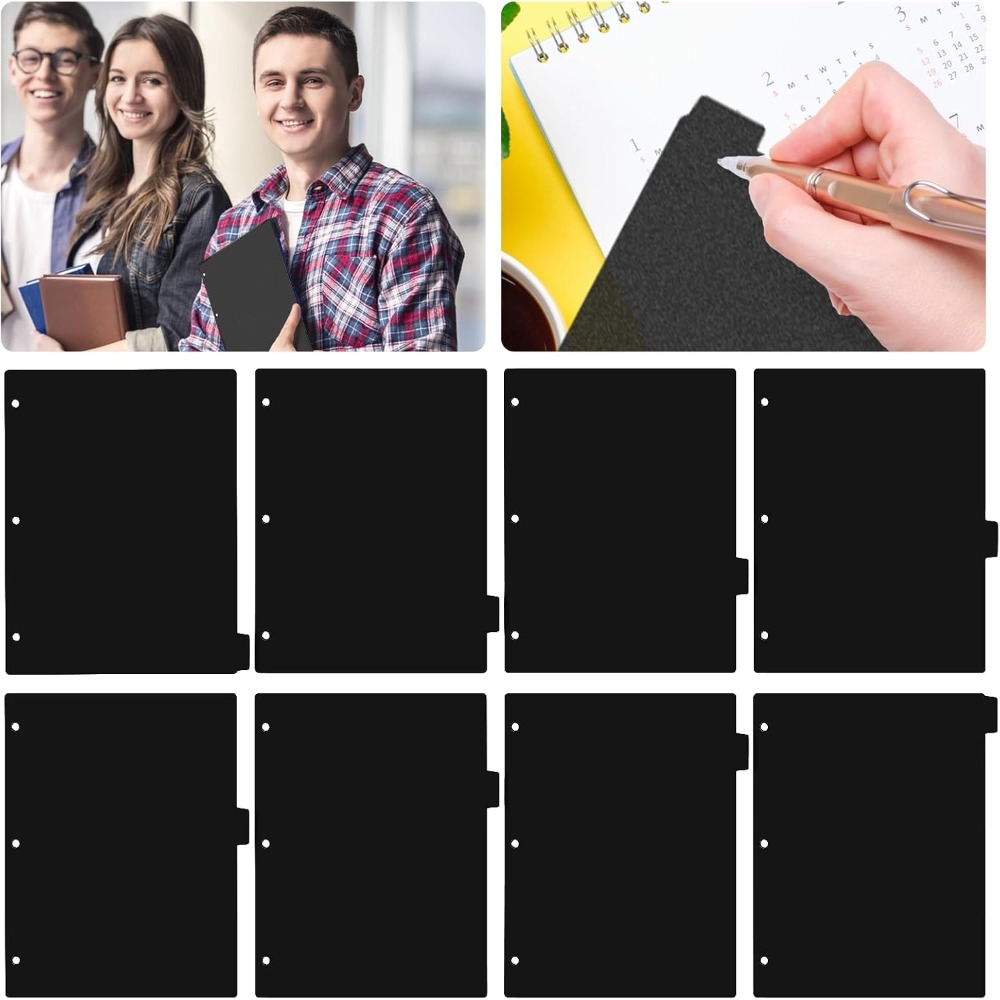 8 Tab Black Plastic Binder Div - Index Tab Divider ulasan dan harga