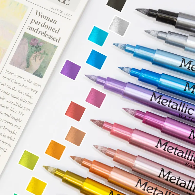 24 Colors Metallic Acrylic Pai - Whiteboard Marker Set ulasan dan harga
