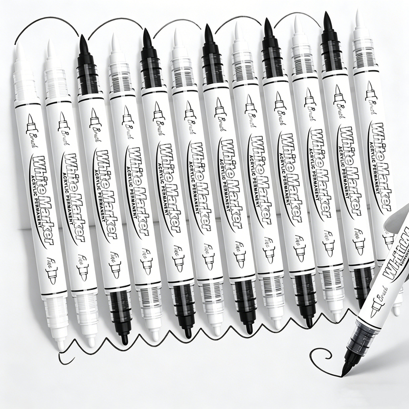 Black/White Large Capacity Dua - Whiteboard Marker Set ulasan dan harga
