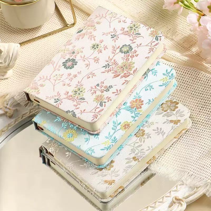A6 Chinese Floral Brocade Note - Notebook Dotted A5 ulasan dan harga