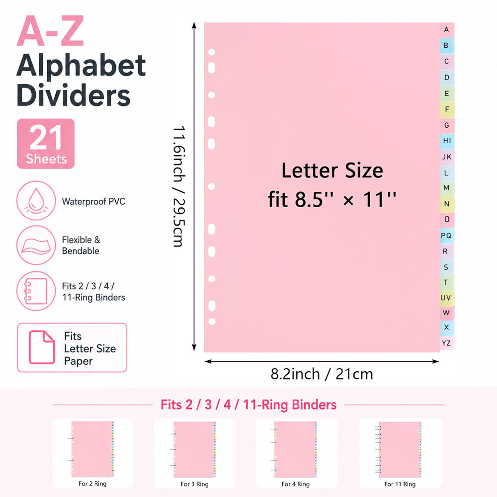 21-Sheet A-Z Alphabet Binder D - Index Tab Divider ulasan dan harga