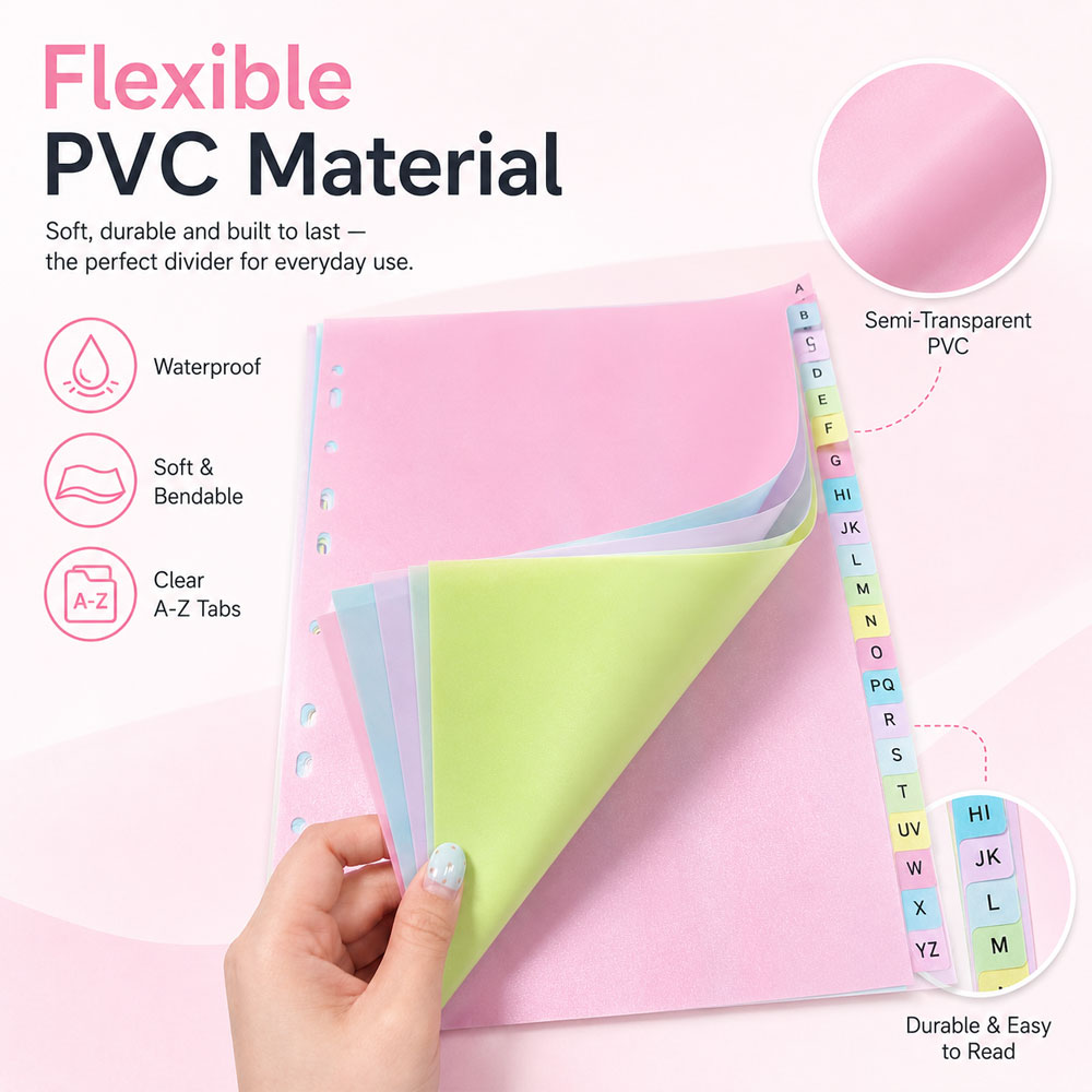 21-Sheet A-Z Alphabet Binder D - Index Tab Divider ulasan dan harga