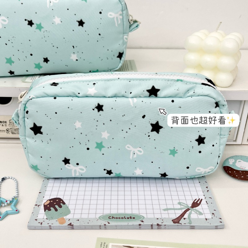 Ins Style Mint Star Mini Squar - Pencil Case Large ulasan dan harga