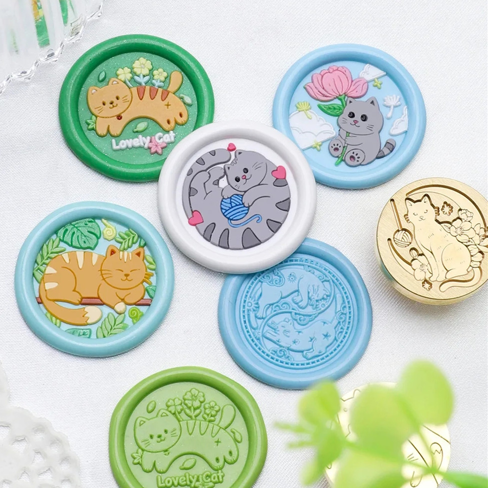 Cat Series 25mm Chapter Wax Se - Wax Seal Stamp Kit ulasan dan harga