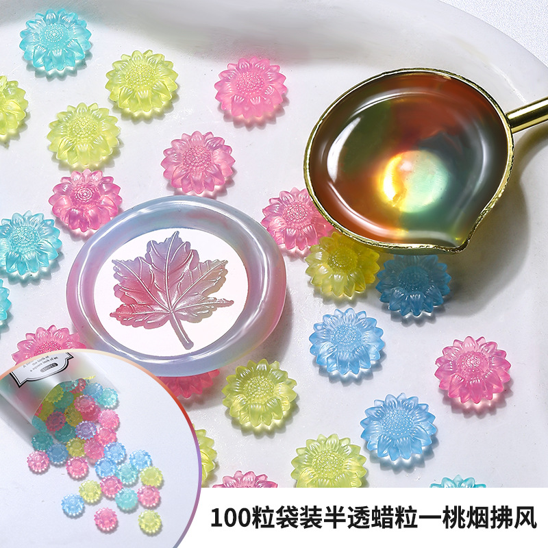 100pcs Translucent Sunflower S - Wax Seal Stamp Kit ulasan dan harga
