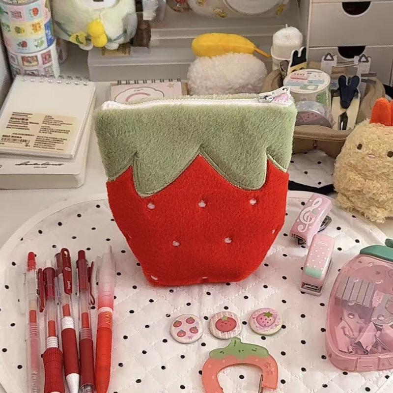 1Pcs Standing Strawberry Shape - Pencil Case Large ulasan dan harga